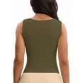 thumbnail image 3 of INSPIRE CHIC Women's Square Neck Sleeveless Tank Tops Basic Fitted Camisoles XS Green, 3 of 5