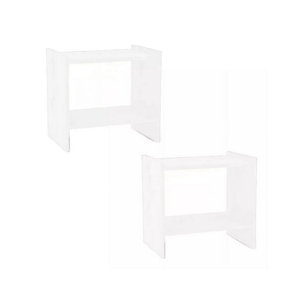 2 Mesas Noche Buró Recamara Organizador Minimalista Acabado Elegante Color Blanco