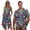 Bohemian Paisley Floral, variant on Hippie Flower Hawaii Matching Couple Outfits Husband and Wife Clothing Fashionable Loose Swing Sundresses with Soft Fabric Lightweight Fit for Outdoor Picnic