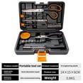 thumbnail image 2 of 26-Piece General Household Hand Tool Kit with Orange Plastic Toolbox Storage Case - Essential DIY &amp; Repair Tools for Home, Garage, and Workshop - Compact &amp; Portable 9.4" x 5.9" x 2.4", 2 of 6
