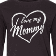 thumbnail image 4 of Inktastic I Love My Mommy in White Chalk Heart Long Sleeve Youth T-Shirt, 4 of 5