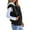 Black, variant on Women Cropped Hooded Zip Up Quilted Sleeveless Jackets Fall Light-Weight Coat with Pockets Yellow XXL