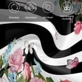 thumbnail image 6 of Pink Flowers Cloth Napkins, Spring Floral Butterflies Black White Striped Farmhouse Washable and Reusable Dinner Napkins Set of 2, Table Napkin for Kitchen Party Birthday Wedding Hotel 20"x20", 6 of 9