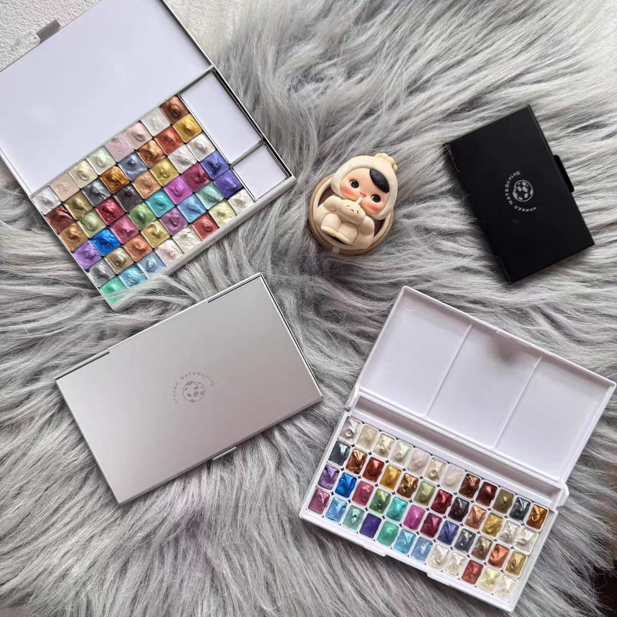 Daniel Smith Luminescent Watercolor 48 Colors 0.5ml Professional Artist Package Acuarela Silver Magnetic Iron Box