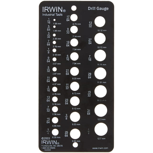 Broca IRWIN, calibre de acero, 1,6 — 12,7 mm, 29 orificios