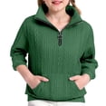thumbnail image 1 of Chandail à Capuche Jacquard Floral pour Filles, Veste Décontractée à Fermeture Éclair pour Adolescentes, 1 of 5