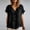 Black, variant on Ussuma Ruffled Tiered Vintage Fashionable Women Shirts V-Neck Short Sleeve Stylish Linen with Button Women's Blouses Boho Stylish Fashion City Dressy Casual Friend Gathering Outdoor Picnic Date XL