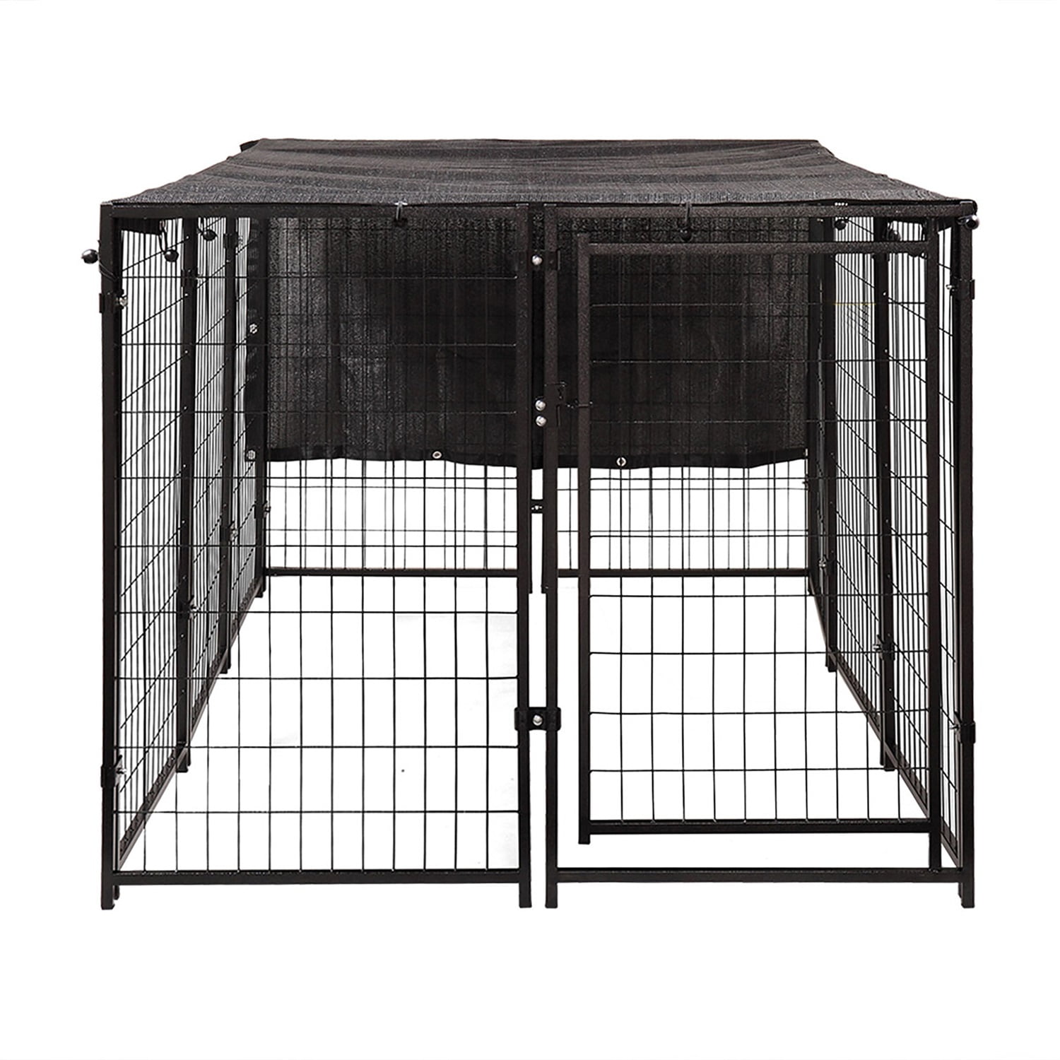 Pefilos 10-Panel Dog Crate Heavy Duty Metal Dog Playpen, Pet Puppy Playpen With Door, Outdoor Backyard Dog Fence, Black Pefilos 10-Panel Dog Crate Heavy Duty Metal Dog Playpen, Pet Puppy Playpen With Door, Outdoor Backyard Dog Fence, Black