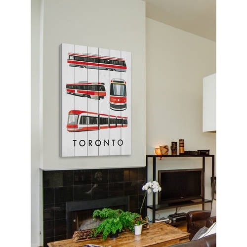Marmont Hill 'Autobuses' by Molly Rosner Painting Print on White Wood
