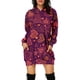 thumbnail image 4 of Vestido holgado informal de longitud media con capucha y estampado digital 3D de estrellas europeas y americanas para mujer, 4 of 5
