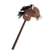 thumbnail image 2 of Caballo de juguete de palo de peluche realista y resistente para juegos de simulación. Café, 2 of 9