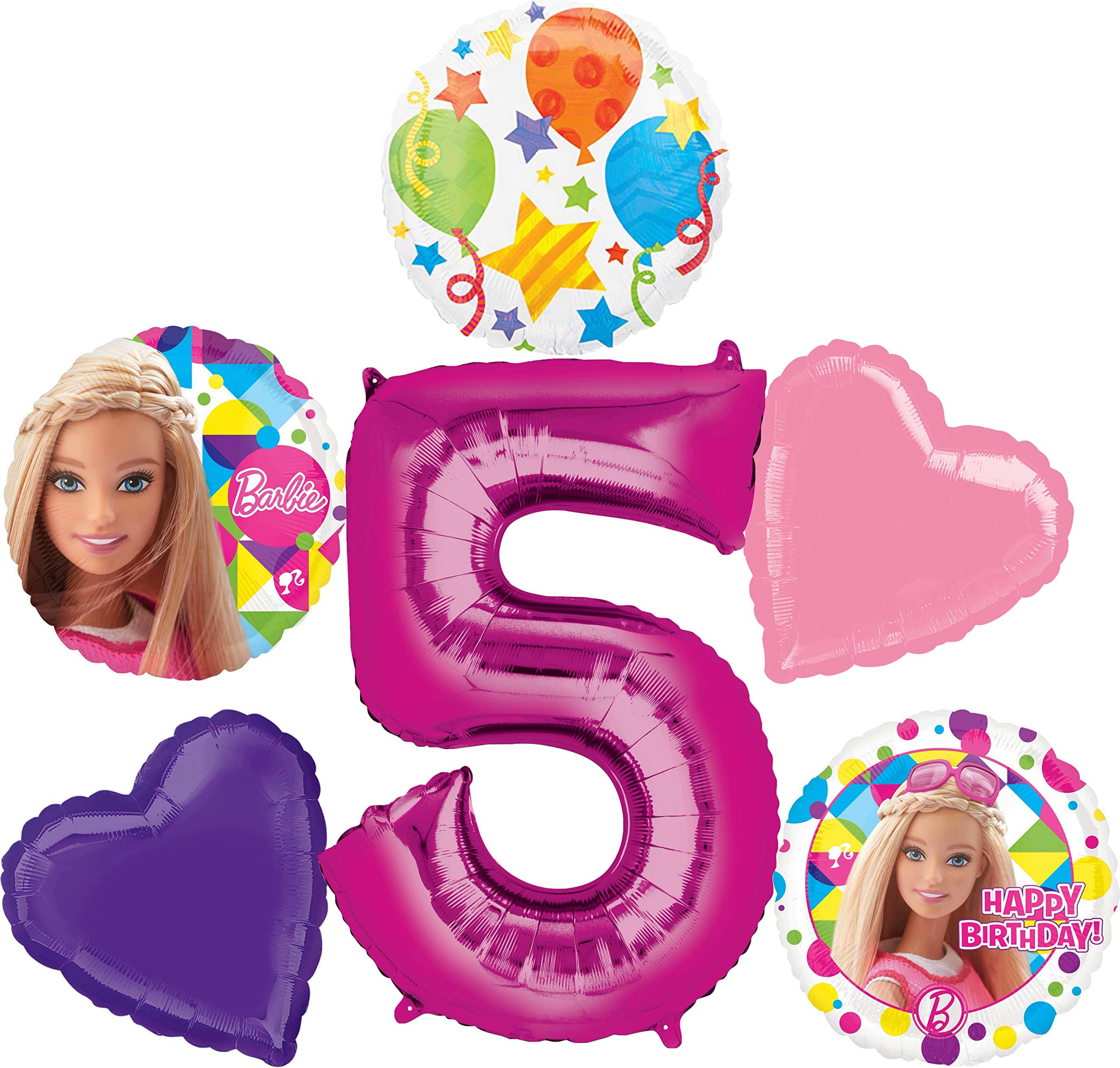 Belle Birthday Mylar Bouquet Balloons Party Decoration Set of 5 