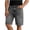 Gray, variant on Mens Bermuda Denim Shorts Lightweight Mid Rise Straight Leg Casual Slim Fit Jeans Shorts Stretch Streetwear