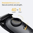 thumbnail image 5 of Open Box Braun All-in-One Series 5 Trimmer Kit, Ultra Sharp Blade, Up to 120 min, 40 Lengths, PrecisionWheel & Lock, Waterproof, AIO 5510, Moonstone Grey, 5 of 11