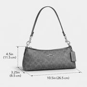 Coach Womens Charlotte Small Shoulder Bag In Signature Canvas (Brown/Copper)