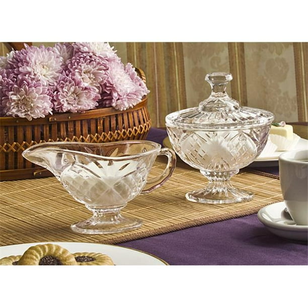 Godinger 25935 Dublin Crystal Sugar and Creamer Set