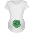 thumbnail image 1 of T-Shirt de Maternité Doux pour Femmes avec Nœud Vert Blanc, 1 of 1