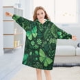 thumbnail image 5 of BZSMCE Wearable Blanket Hoodie Fashion Lush Green Butterfly Haven Home Wear, 5 of 7