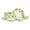 Lemon Floral, variant on HOMEHUT Floral Dinnerware Bone China Set, White with Pink Roses, Service for 4, 16 Piece