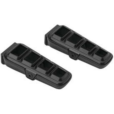Kuryakyn Front Footpeg Adapters Kuryakyn Satin Black Dillinger Footpegs without Male Mount Adapters OEM Stock Foot Peg Mount Location or Kuryakyn Highway Peg Mounts 6659 ()