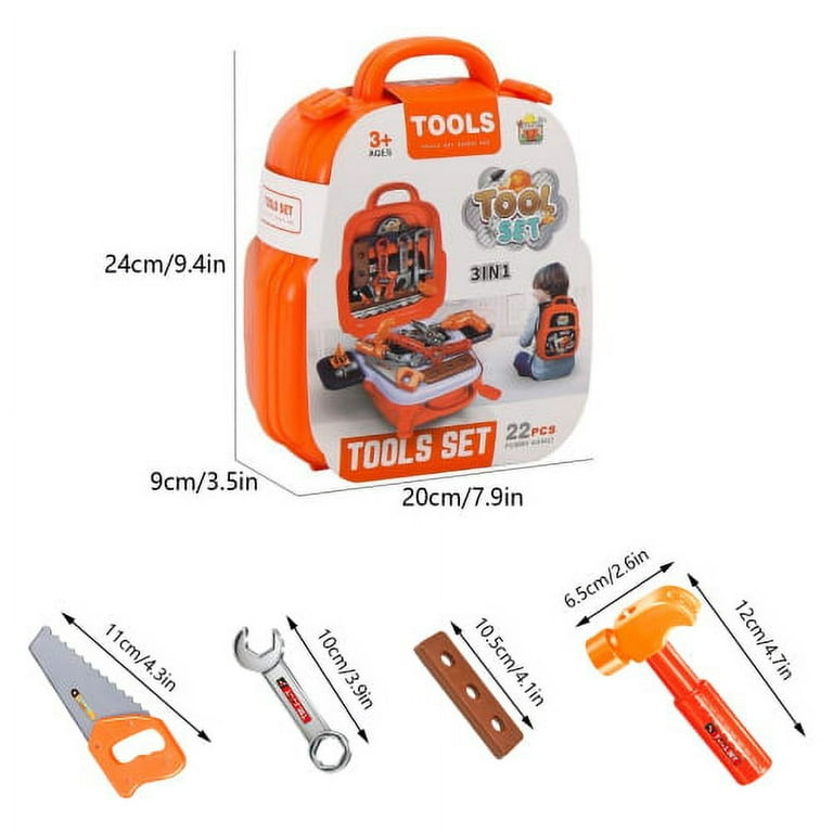Joyin 32 Pcs Kids Construction Tool Toy Set Backpack of Tool Toys with Electric