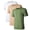 Crewneck Green/Cream/White, variant on Men's Undershirts Bamboo Moisture-Wicking Crewneck T Shirts, Slim Fit Stretch Soft Tees for Men, 3 or 6 Pack(White, 2XL)