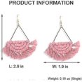 thumbnail image 3 of Bohemian Handmade Fringe Tassel Dangle Drop Statement Earrings for Women Pink------Product code 76232, 3 of 5