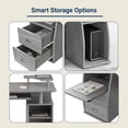 thumbnail image 6 of Techni Mobili Engineered Wood 2-Drawers Computer Desk with Keyboard Tray in Gray, 6 of 16