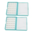 thumbnail image 4 of Caja de acuarela portátil de 2 piezas, desmontable, fácil de limpiar, compacta, mini paleta de acuarela para artistas principiantes, caja azul, 24 cuadrículas, 4 of 14