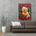 thumbnail image 1 of Cuadros Decorativos DIY hogar 5D diamante pintura completo redondo taladro Navidad perro ornamento imagen Kit DQrwqpou Nuevos Originales, 1 of 9