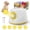 Yellow, variant on CJC Dog Ball Thrower Dog Automatic Ball Launcher for Dogs, 3 Adjustable Distances, 5 Balls Included – Interactive Fetch Toy for Indoor & Outdoor Play (Yellow)