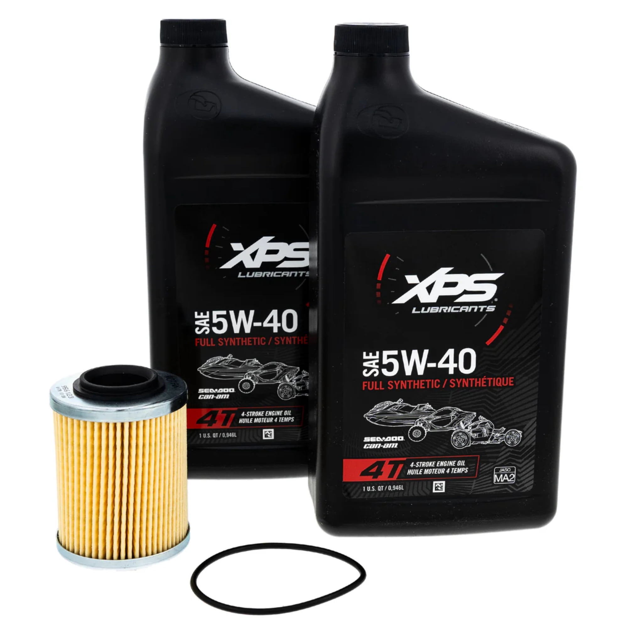 BRP Can-Am Sea-Doo OEM 4T 5W-40 Full Synthetic Oil Change Kit, 9779250, 9779485