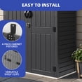 thumbnail image 5 of Uforic Outdoor Storage Shed, 59 Cu Ft Tool Shed Ideal for Garden, Garage & Patio, Lockable Door, Dark Gray, 5 of 9