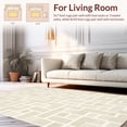thumbnail image 2 of ODIKA 6'x9' Machine Washable Non-Slip Area Rug, Modern Geometry Oval Floor Covering High Traffic Rug, Beige, 157685, 2 of 7