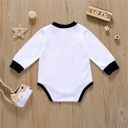 

Gubotare Newborn Boy Outfits Newborn Baby Boys Girls Rompers Contrast Color Long Sleeve Zipper Hooded Jumpsuits Playsuits Long Pants Overalls White 1-2 Years