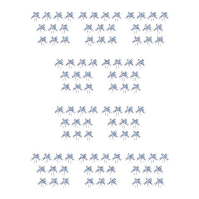 Paquete de 10 adornos para tirar del lazo Bewildely Corazón/Azul Claro 10piezas