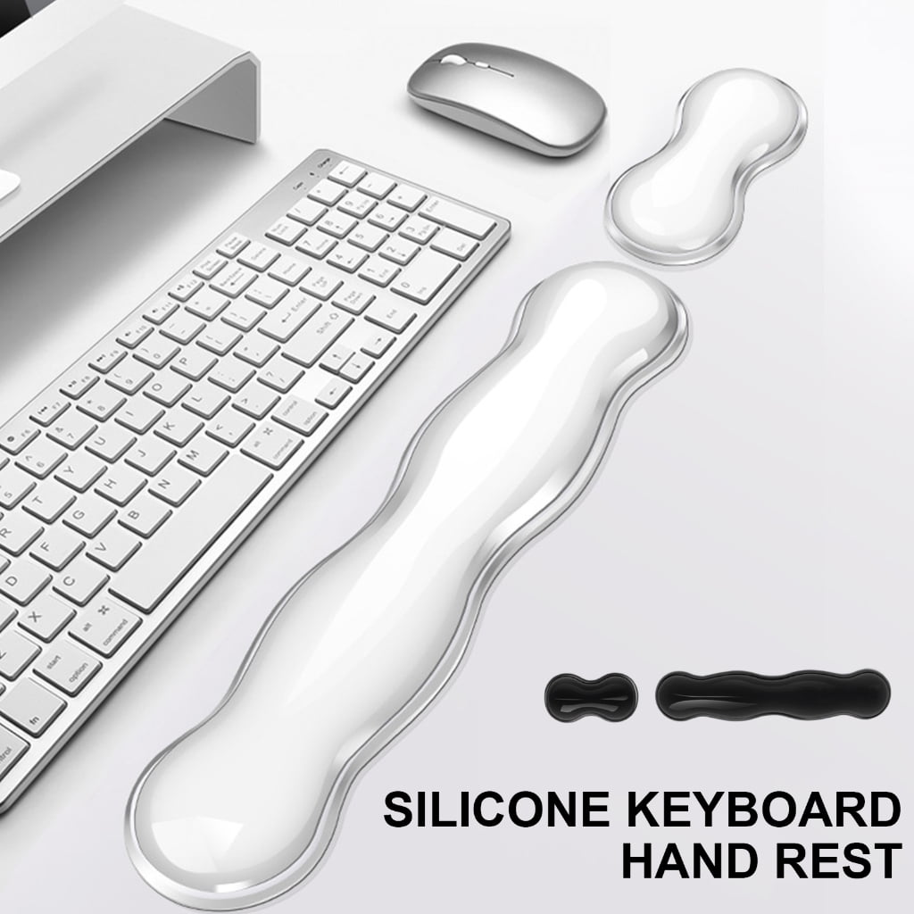 Soft Silicone Wrist Rest Pad Set for Keyboard and Mouse, Ergonomic For Fatigue Relief for Office Workers and Gamers