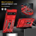 thumbnail image 6 of Mantto for Google Pixel 7 Case with Kickstand, [Military Grade] Built-in 360° Rotate Ring Kickstand Magnetic Protection Cover Case for Google Pixel 7,Red, 6 of 7
