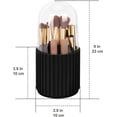 thumbnail image 2 of Organizador de brochas de maquillaje con tapa, organizador de brochas de maquillaje giratorio de 360 grados, caja de almacenamiento de brochas giratoria para cosméticos, 2 of 4