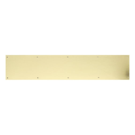6" X 30" Kick Plate Lifetime Polished Brass Screw Mount