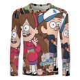 thumbnail image 2 of Gravity Falls Mens T-Shirts Long Sleeve Printed Shirt Soft Casual Tee Top Fashion Lightweight Blouse 3XL, 2 of 6