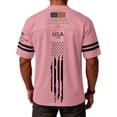 thumbnail image 5 of Men's 250 Anniversary T-Shirt 1776 2026 Patriotic American Flag Freedom Shirts Short Sleeve V Neck Shirt Pink S, 5 of 5