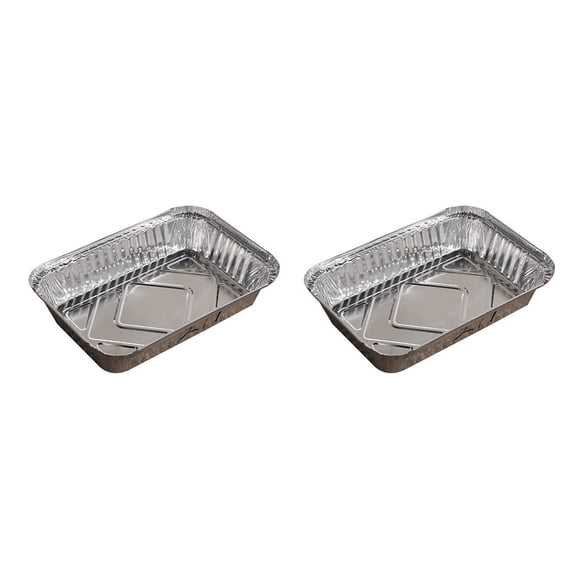 Toystoory 10 Uds. De sartenes de papel de aluminio, accesorios para el hogar, recipiente rectangular de gran capacidad para alimentos, sartén de 230ml sin tapa 2Conjunto