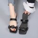 thumbnail image 1 of Zapatillas con punta abierta para mujer, sandalias cómodas, informales, cómodas, para la playa Wmkox8yii ytu5602, 1 of 6