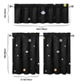 thumbnail image 6 of Kitchen Curtains 36 Inch Short - 3 Panel Set, Rod Pocket Window Curtain, 100% Polyester for Farmhouse, Cafe, Kitchen, Living Room, Bedroom, Galaxy & Space-Themed Design, Easy Wash, 6 of 6