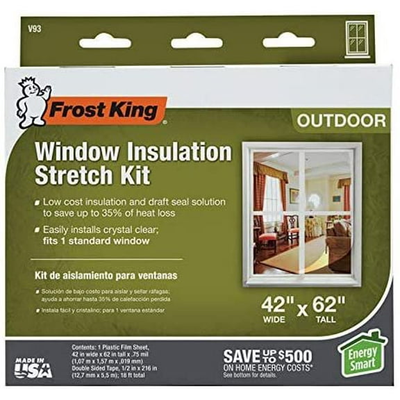 Thermwell Window Insulation Film Kit - Insulate, Clear - 42 in. W x 62 in. L