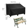 thumbnail image 6 of OPTUTUS Outdoor Garden Patio Sofa Chair Cover Sunshade Cloth Cover Black 420D Oxford Cloth, 6 of 7