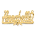 thumbnail image 3 of 14k Yellow Gold Satin Diamond-cut Heart Name Plate XNA177Y, 3 of 4