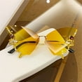 thumbnail image 2 of OUSITAID Luxury  Butterfly Sunglasses Vintage Rimless Oversized Sun Glasses Ladies Eyewear, 2 of 7