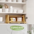 thumbnail image 3 of Bread Box for Kitchen Countertop, Large Bread Container Storage, Wooden Farmhouse Bread Box with Window Bread Holder (Natural Bamboo), 3 of 5